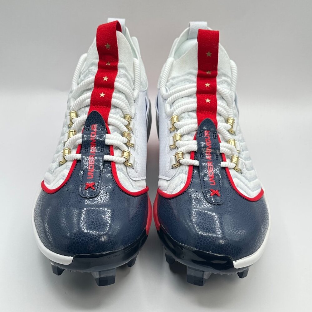 MenUnder Armour Harper 9 Pro TPU USA Multi Sz Molded Baseball Cleats 3027439-100 - Picture 3 of 12